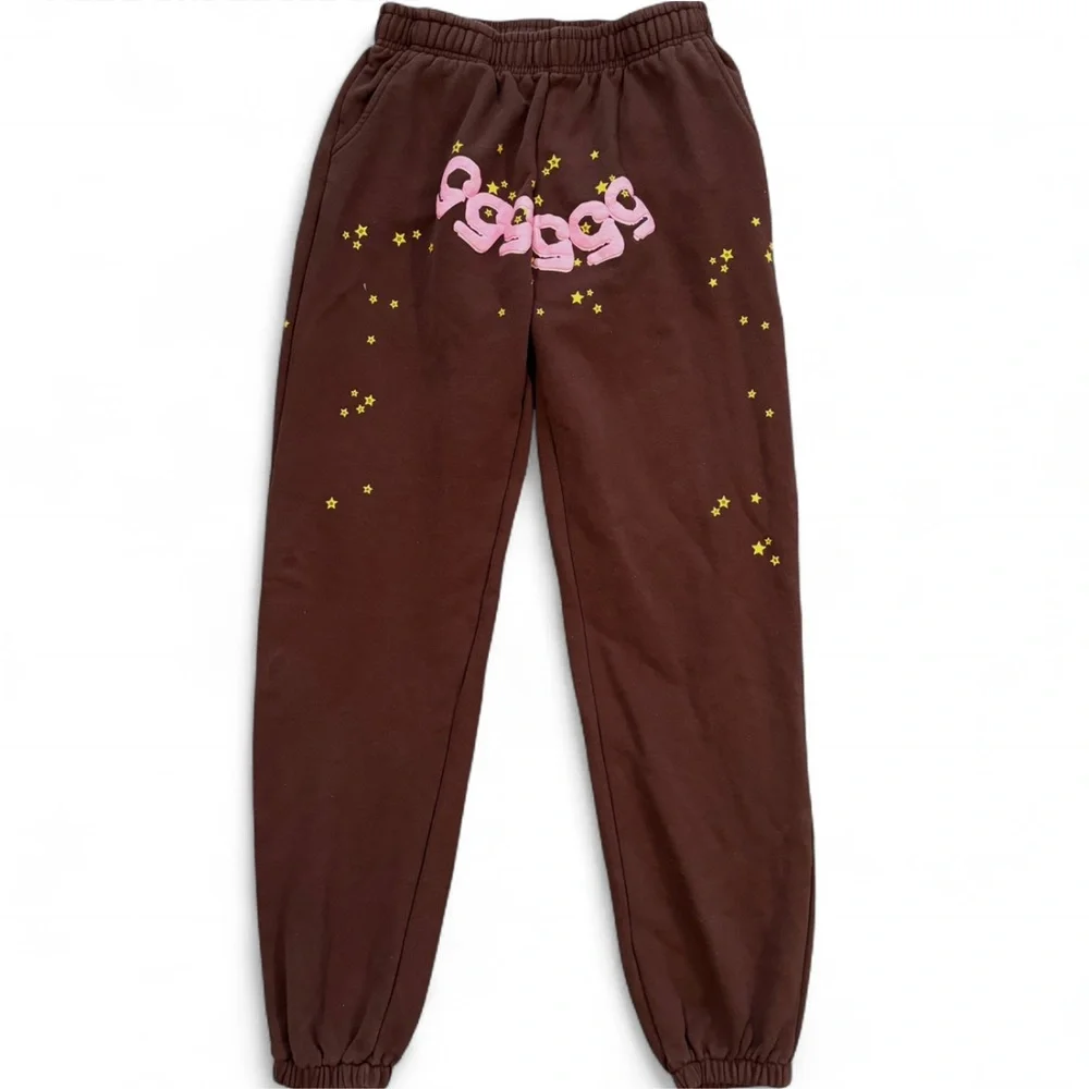 GRAIL Sp5der x Young Thug Sp5der Worldwide Angel Numbers Joggers XL Brown